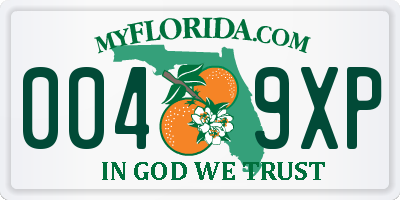 FL license plate 0049XP