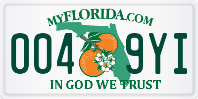 FL license plate 0049YI