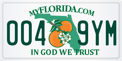 FL license plate 0049YM