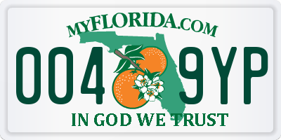 FL license plate 0049YP