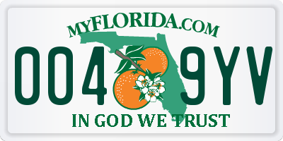 FL license plate 0049YV