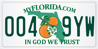 FL license plate 0049YW