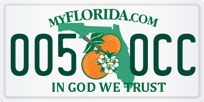 FL license plate 0050CC