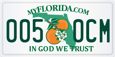 FL license plate 0050CM
