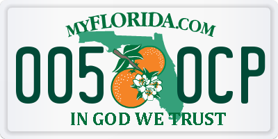 FL license plate 0050CP