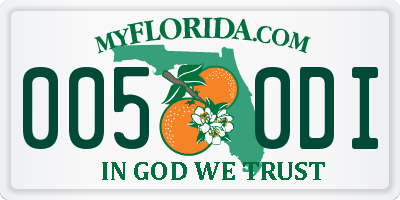 FL license plate 0050DI
