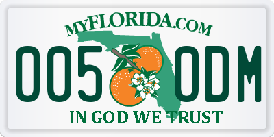 FL license plate 0050DM