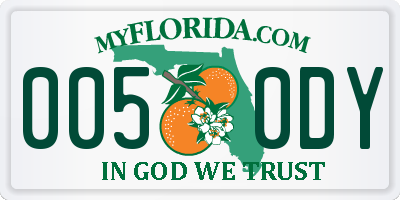 FL license plate 0050DY