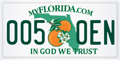FL license plate 0050EN