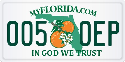 FL license plate 0050EP