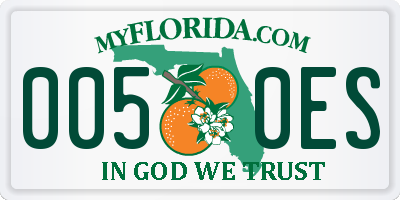 FL license plate 0050ES
