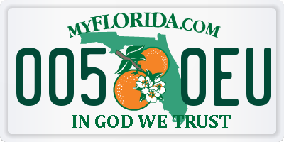 FL license plate 0050EU