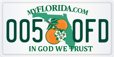 FL license plate 0050FD