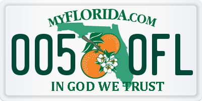 FL license plate 0050FL