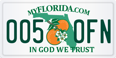 FL license plate 0050FN