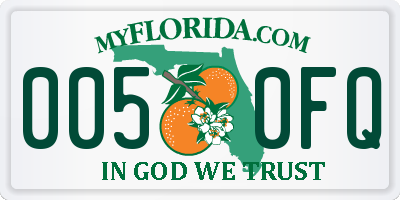 FL license plate 0050FQ