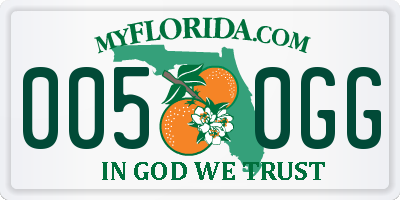 FL license plate 0050GG