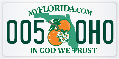 FL license plate 0050HO