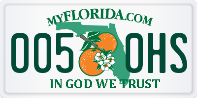 FL license plate 0050HS