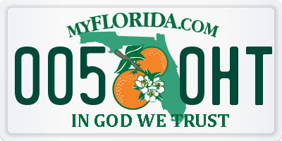 FL license plate 0050HT