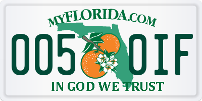 FL license plate 0050IF