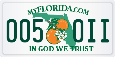 FL license plate 0050II
