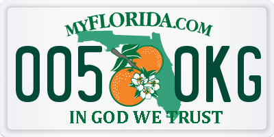 FL license plate 0050KG