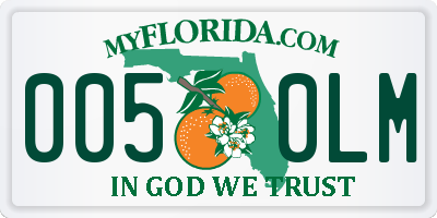 FL license plate 0050LM