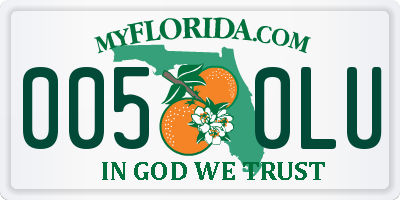 FL license plate 0050LU