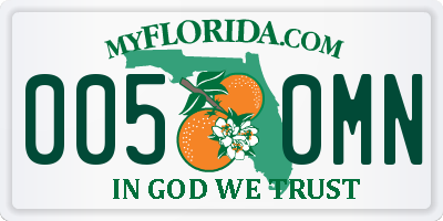 FL license plate 0050MN