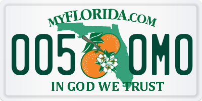 FL license plate 0050MO