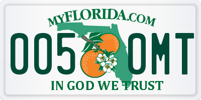 FL license plate 0050MT