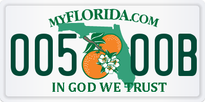 FL license plate 0050OB