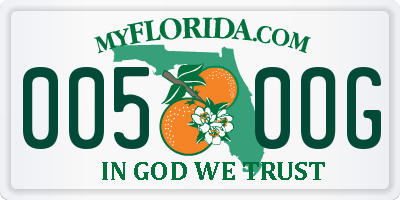 FL license plate 0050OG