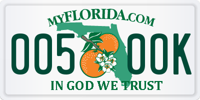 FL license plate 0050OK