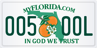 FL license plate 0050OL