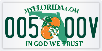 FL license plate 0050OV