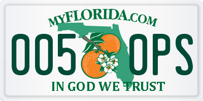 FL license plate 0050PS