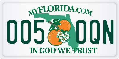 FL license plate 0050QN