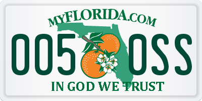 FL license plate 0050SS