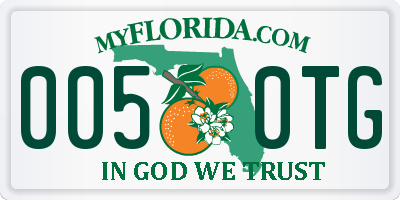 FL license plate 0050TG