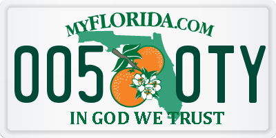 FL license plate 0050TY