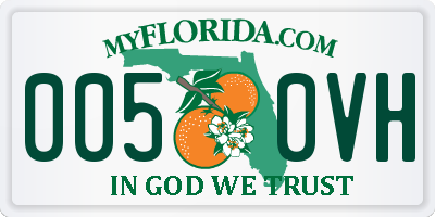 FL license plate 0050VH