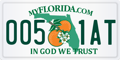 FL license plate 0051AT