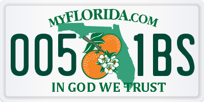 FL license plate 0051BS