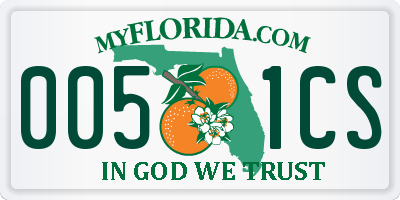 FL license plate 0051CS