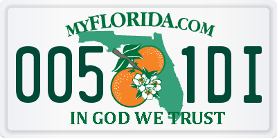 FL license plate 0051DI
