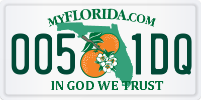 FL license plate 0051DQ