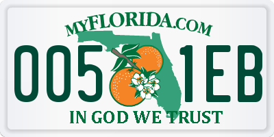FL license plate 0051EB