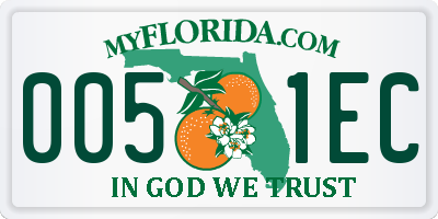 FL license plate 0051EC